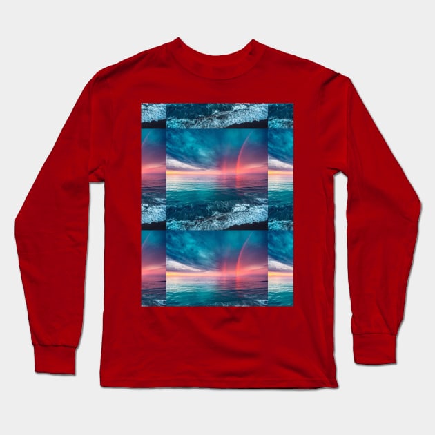 Sky cloudy and Ocean breeze Long Sleeve T-Shirt by DJVegasRJ